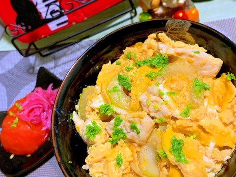 あっさり(っ´ω`c)セロリとササミの親子丼